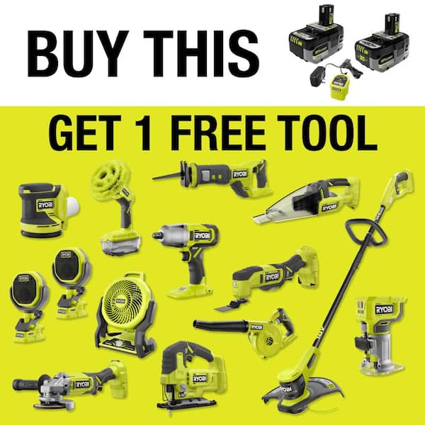 RYOBI ONE+ 18V Lithium-Ion High Performance Starter Kit with (1) Ah HP  Battery and (1) Ah HP Battery and Charger PSK1211