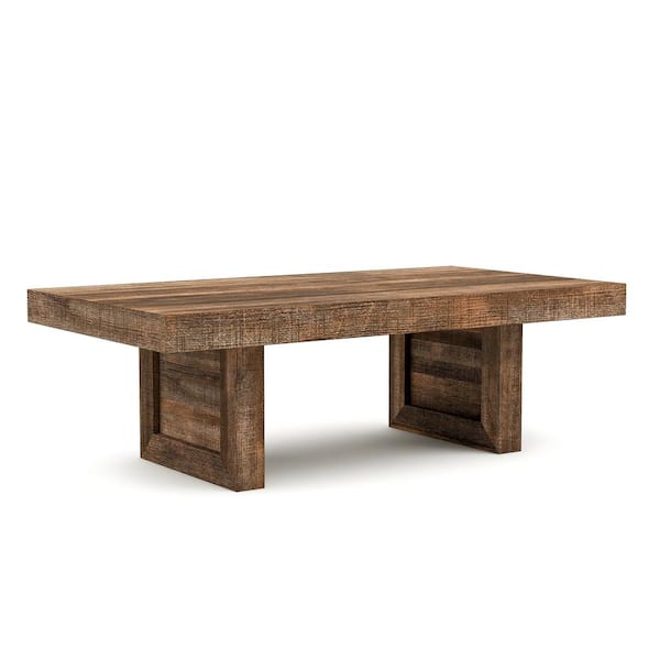 Furniture of America Sunniva 50 in. Natural Rectangle Mango Wood Top Coffee Table