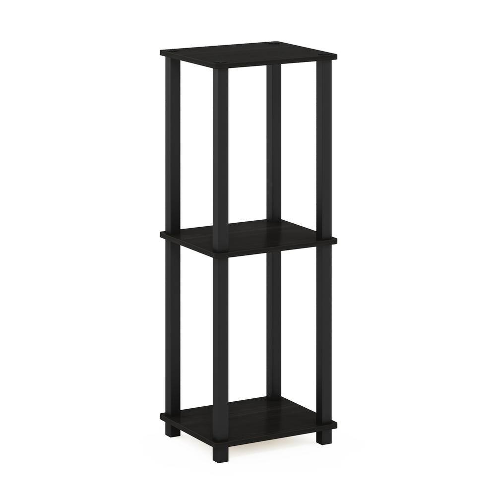 Espresso & Black Simplistic Wooden End Table Set of 2