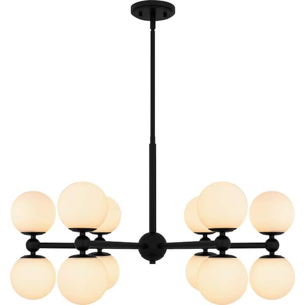 Quoizel Elser 12 Light Matte Black Chandelier
