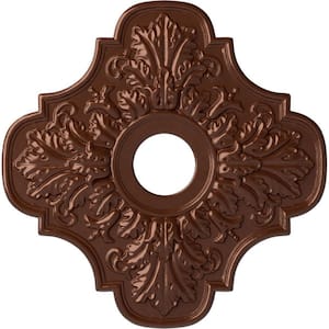 1 in. x 17-3/4 in. x 17-3/4 in. Polyurethane Peralta Ceiling Medallion, Copper Penny