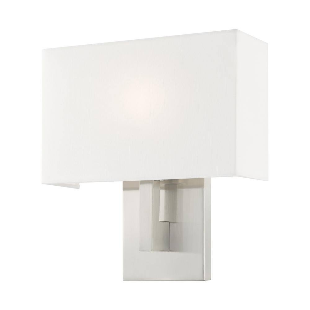 Brushed Nickel 1-Light Direct Wired Electric Sconce