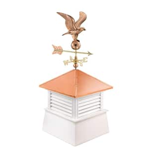 18 in. Square Manchester Vinyl Cupola with Eagle Weathervane