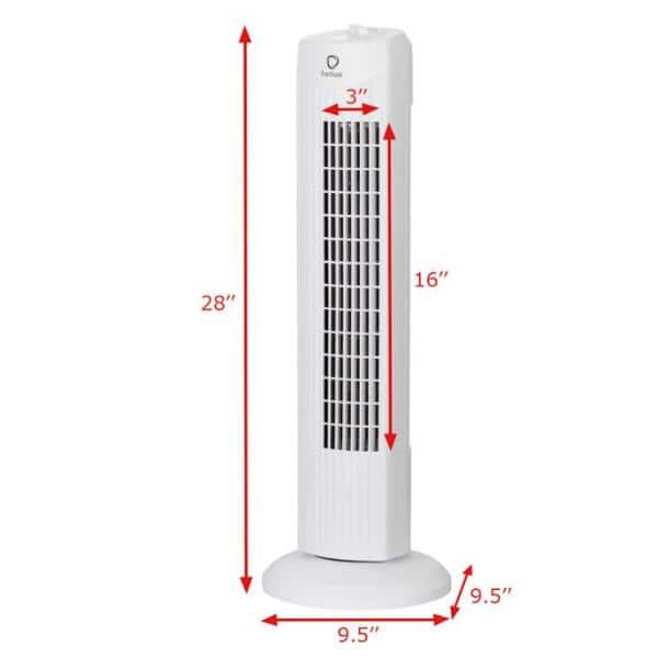 Costway 35W 28 in. Oscillating Tower with 3 Wind Speeds Bladeless GHM0160WH - The Home Depot