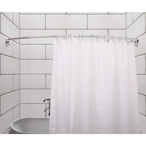 Jacuzzi 72 Aluminum Adjustable Curved, Where To Place Curved Shower Curtain Rod