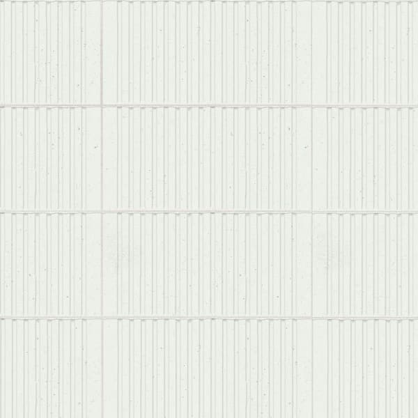 Kings Loft White 7-7/8 in. x 15-3/4 in. Fluted Ceramic Wall Tile (10.44 sq. ft./Case)