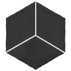 Palm Rombo Hex Black 6 in. x 7 in. Porcelain Floor and Wall Tile (2.97 sq. ft./Case)