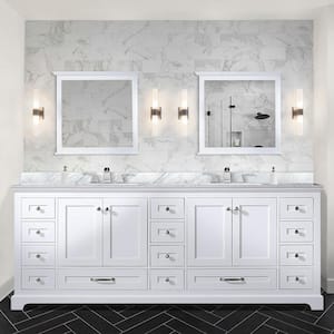 Dukes 84 in. W x 22 in. D White Double Bath Vanity without Top