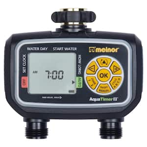 Melnor 73280 Black/Gray Digital Water Electronic 4-Zone Hose Timer 