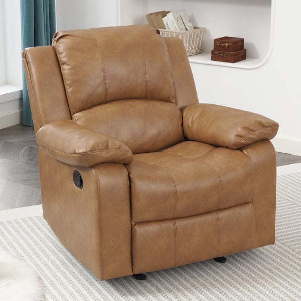 Saddle store leather recliner