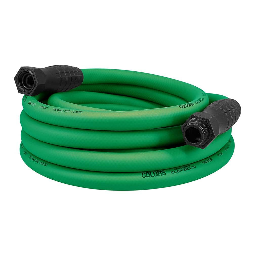 Flexzilla Colors Series 5/8 in. x 25 ft. 3/4 in. 11-1/2 GHT Fittings Garden Hose with SwivelGrip in Forest Green