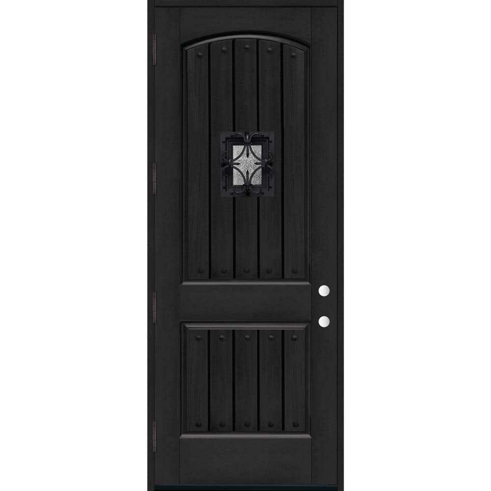 36 in. x 96 in. 2-Panel Left-Hand/Inswing Onyx Stain Fiberglass Prehung Front Door with 4-9/16 in. Jamb Size price history on PriceWatchPro