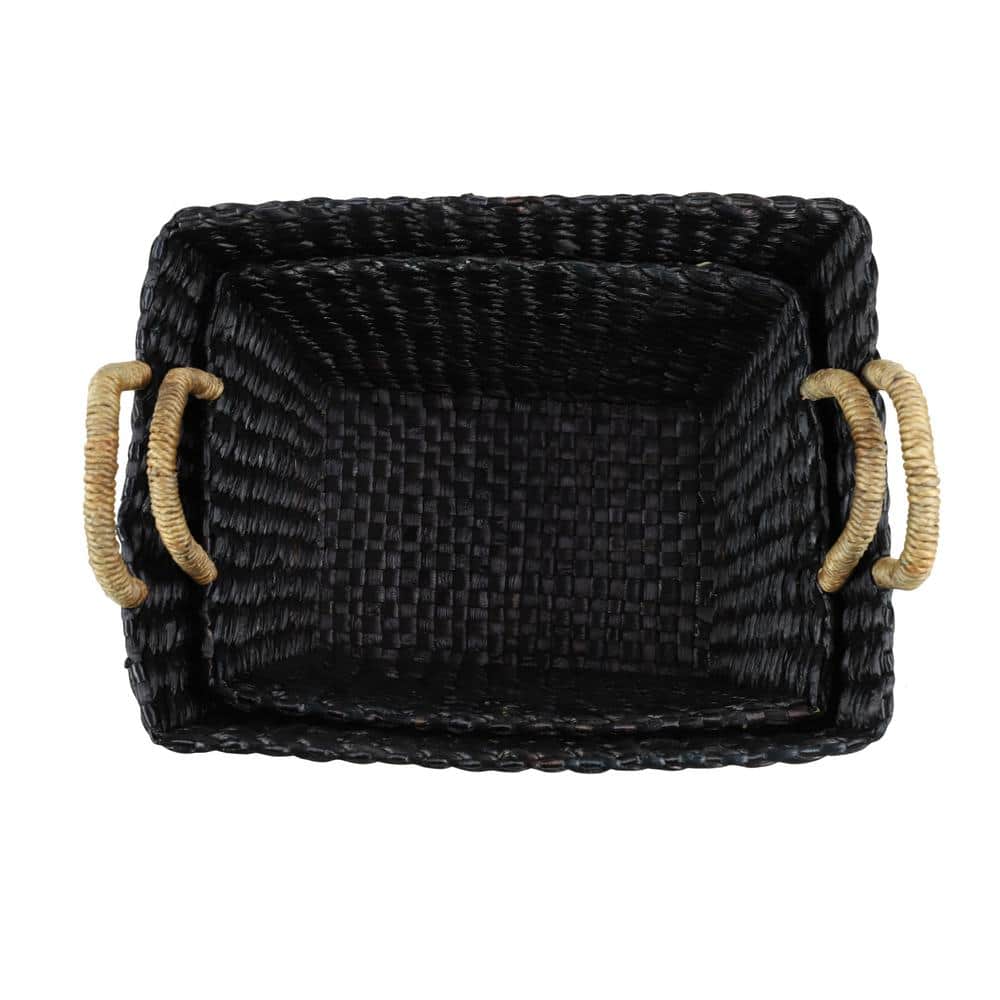 Rectangular Seagrass Storage Basket with Banana Leaf Handles