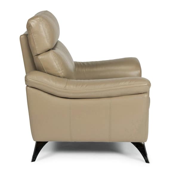 Homestyles Moderno Beige Leather, Beige Leather Chair