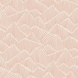 Pink Clay Ridge & Valley Glossy Vinyl Peel & Stick Wallpaper