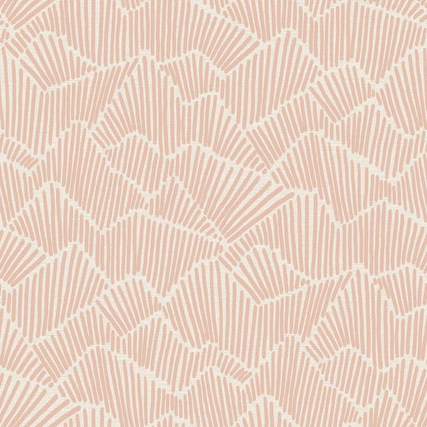 NuWallpaper Pink Clay Ridge & Valley Glossy Vinyl Peel & Stick Wallpaper