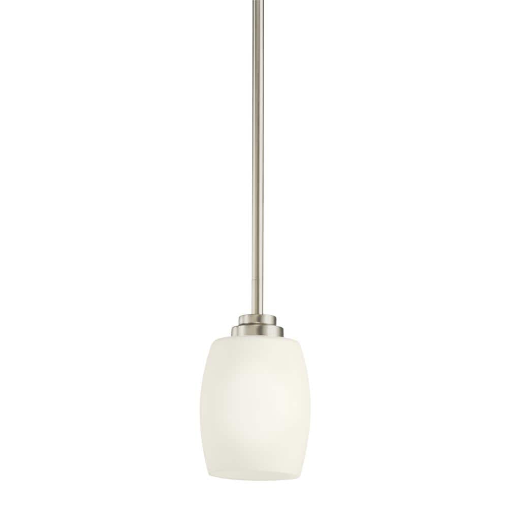 Eileen Mini Pendant Light in Distressed Bronze with Cream Glass Shade