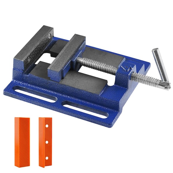 VEVOR Drill Press Vise 4 in. Heavy-duty Bench Vise Low-profile 6.6 in. Jaw Width 4.33 in. Jaw Opening for Drill Mill Woodwork