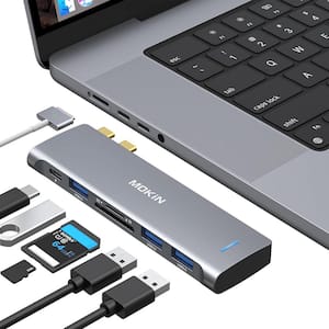 USB C Hub MOMUC2205 6 in 1 MacBook Pro Adapter