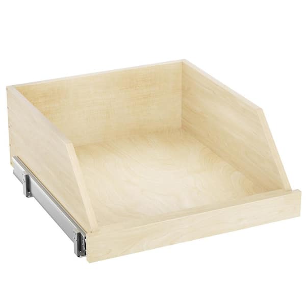 19.5 in. W Pull Out Cabinet Organizer 8 in. H Drawer with Full Extension Rail Slide Pull Out for Kitchen Pantry-Natural