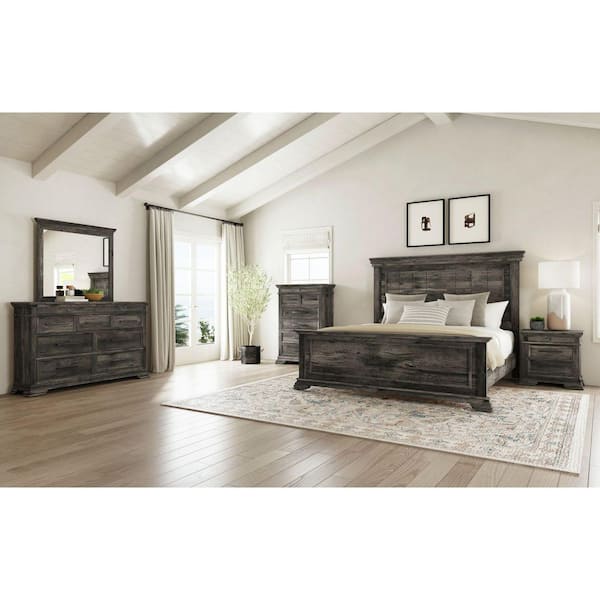 Hyde Charcoal 3-Drawer 27 in. W Nightstand