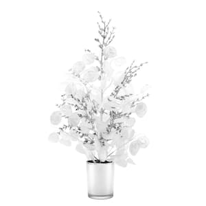 26 in. White Frost Tabletop Centerpiece Artificial Tree