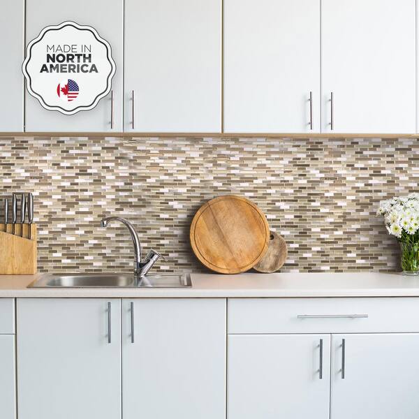 Muretto Durango Multi 10.20 in. W x 9.10 in. H Peel and Stick Decorative Mosaic Wall Tile Backsplash (4-Pack) Muretto Durango Multi 10.20 in. W x 9.10 in. H Peel and Stick Decorative Mosaic Wall Tile Backsplash (4-Pack)