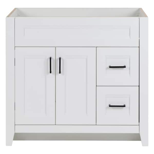 Home Decorators Collection Ridge 36 in. W x 22 in. D x 34 in. H Bath Vanity Cabinet without Top in White