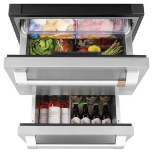 5.7 cu. ft. Built-in Undercounter Dual-Drawer Refrigerator in Stainless Steel