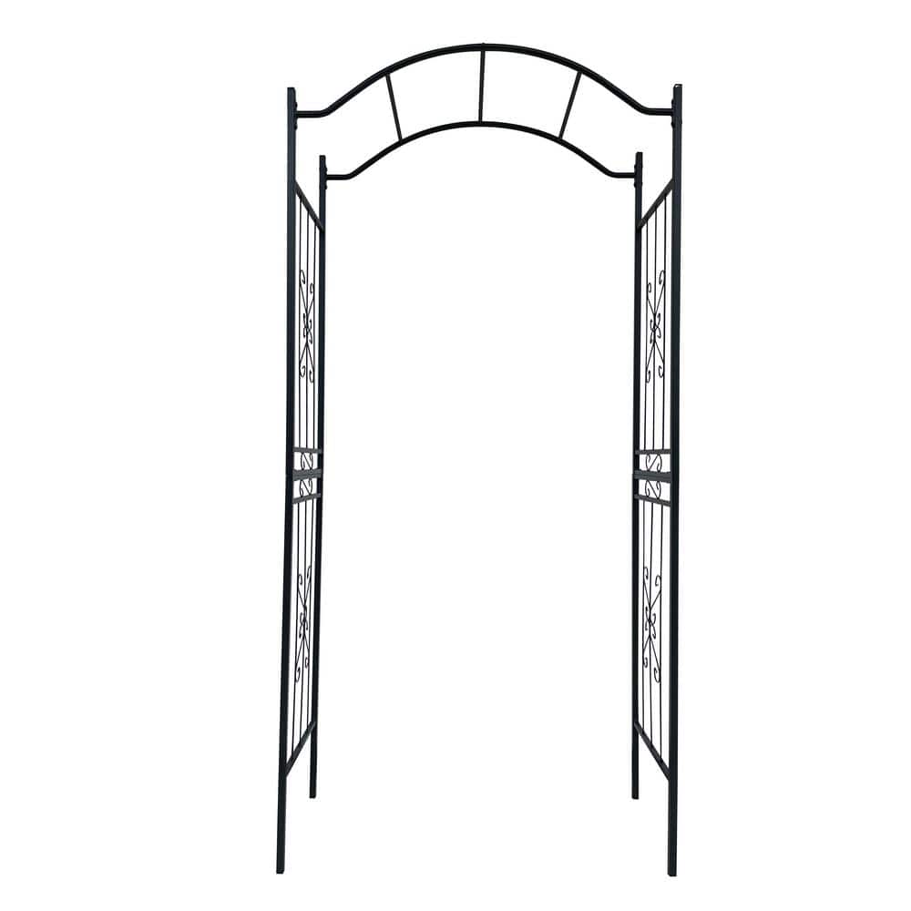43.2 in. x 90.48 in. in. Black Metal Garden Arch Arbor Trellis price history on PriceWatchPro