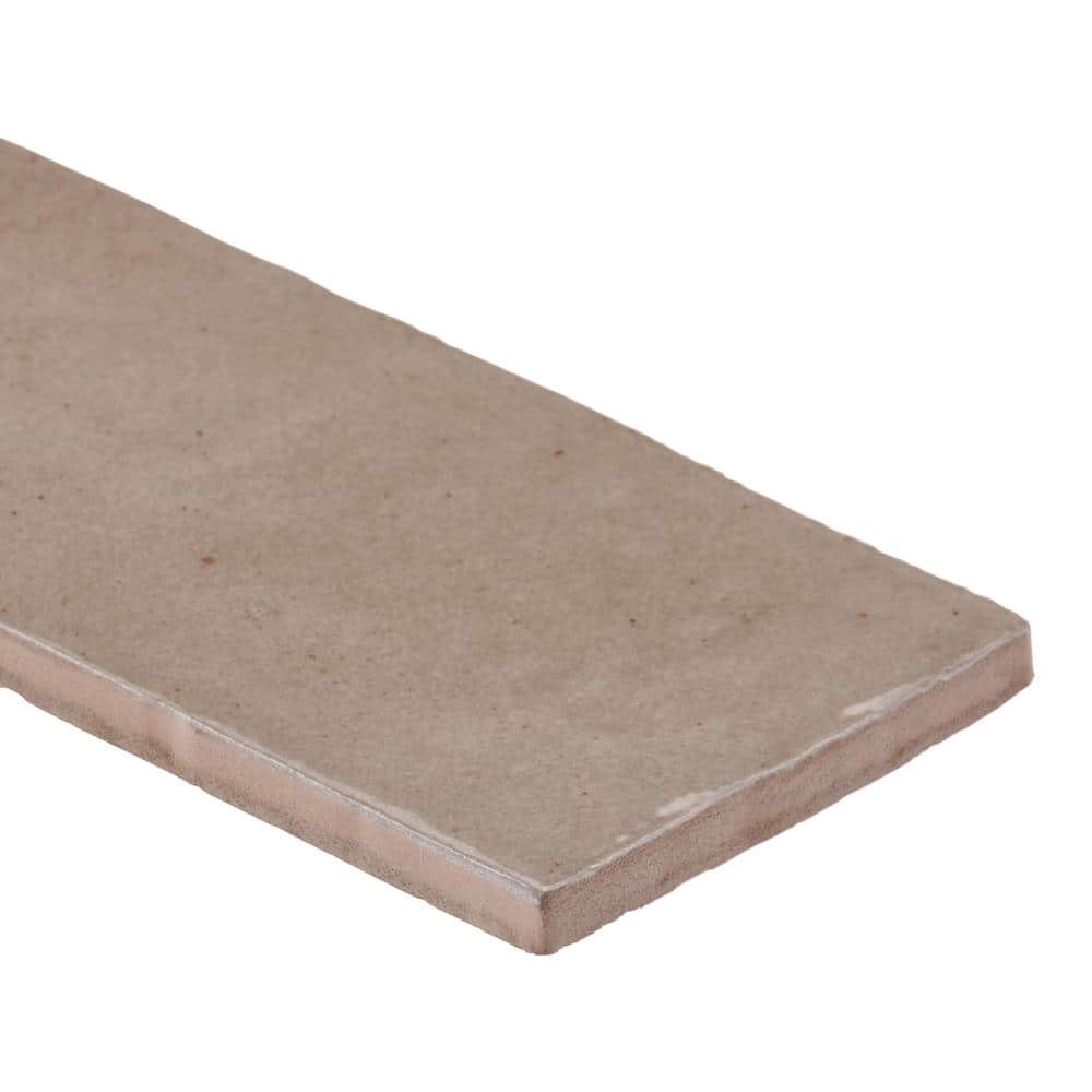 Karma 3" x 8" Brown Glazed Ceramic Subway Wall Tile