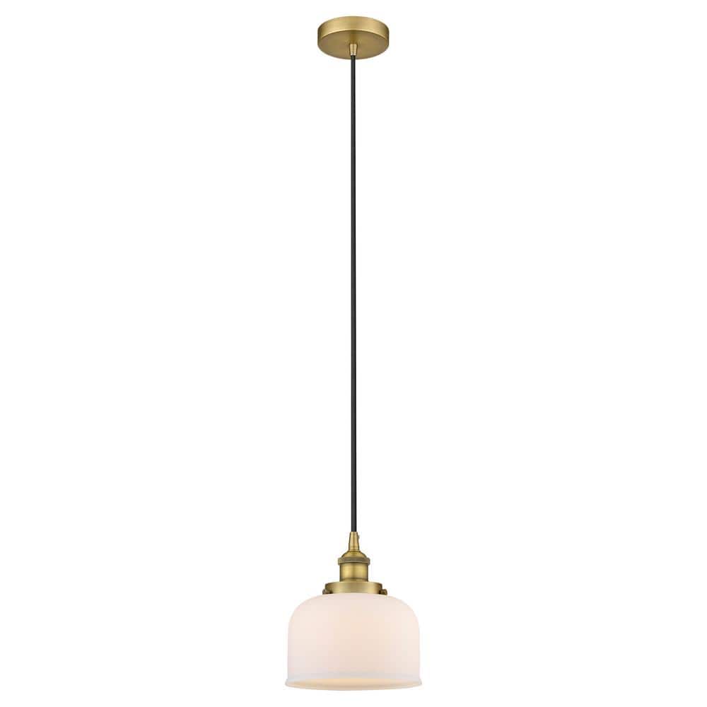 Bell 60-Watt 1-Light Brushed Brass Standard Mini Pendant Light with Painted Glass Shade, No Bulbs Included price history on PriceWatchPro