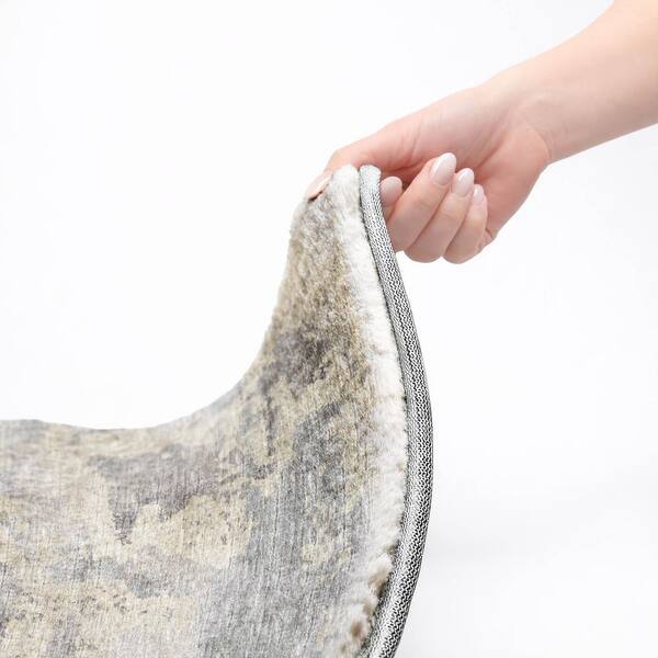 Dream Shag Premium Machine Washable Abstract ADS67 Gray 10 ft. x 14 ft. Area Rug