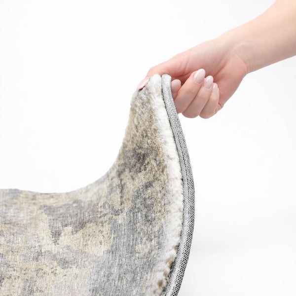 Dream Shag Premium Machine Washable Abstract ADS67 Gray 5 ft. x 7 ft. 6 in. Area Rug