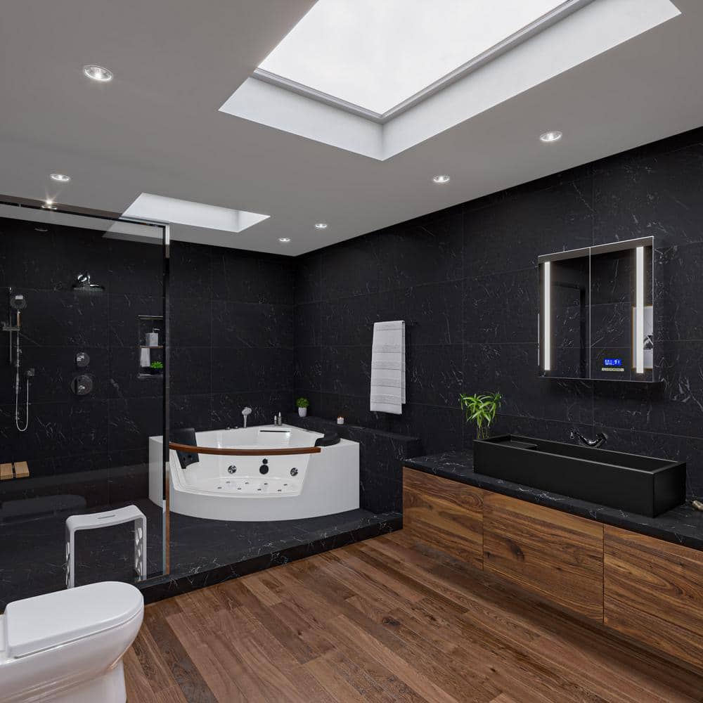 Matte Black Ceramic Rectangular Above-Counter Bathroom Sink