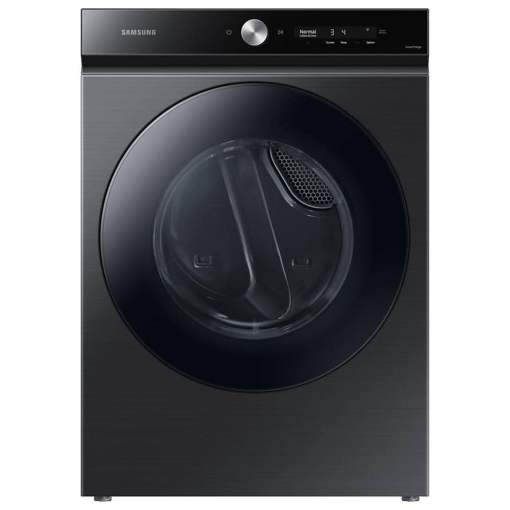 Bespoke 7.6 cu. ft. Ultra-Capacity Vented Gas Dryer in Brushed Black with Super Speed Dry and AI Smart Dial