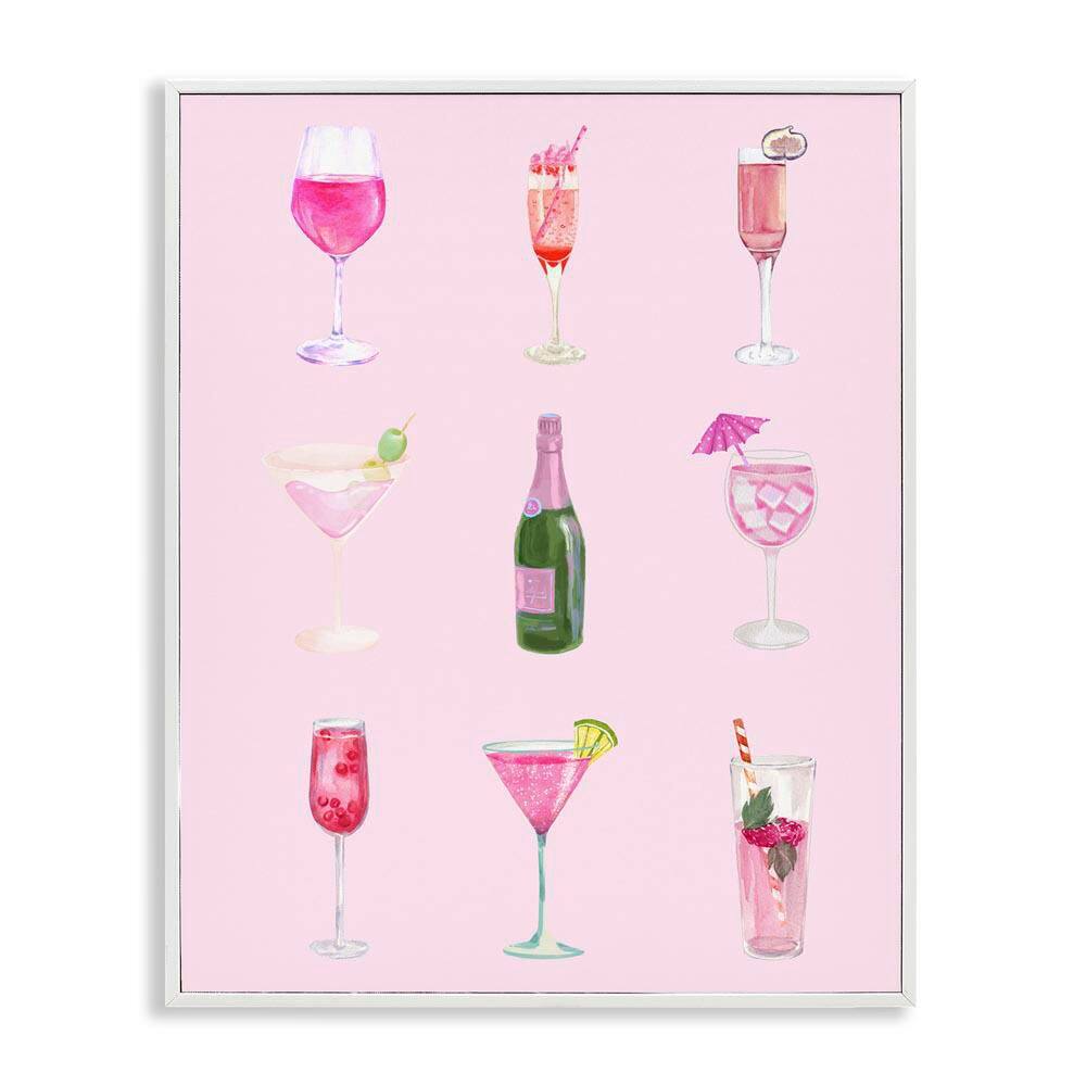 Various Pink Drinks by House of Lulu White Framed Food Giclee Art Print 14 in. x 11 in. price history on PriceWatchPro