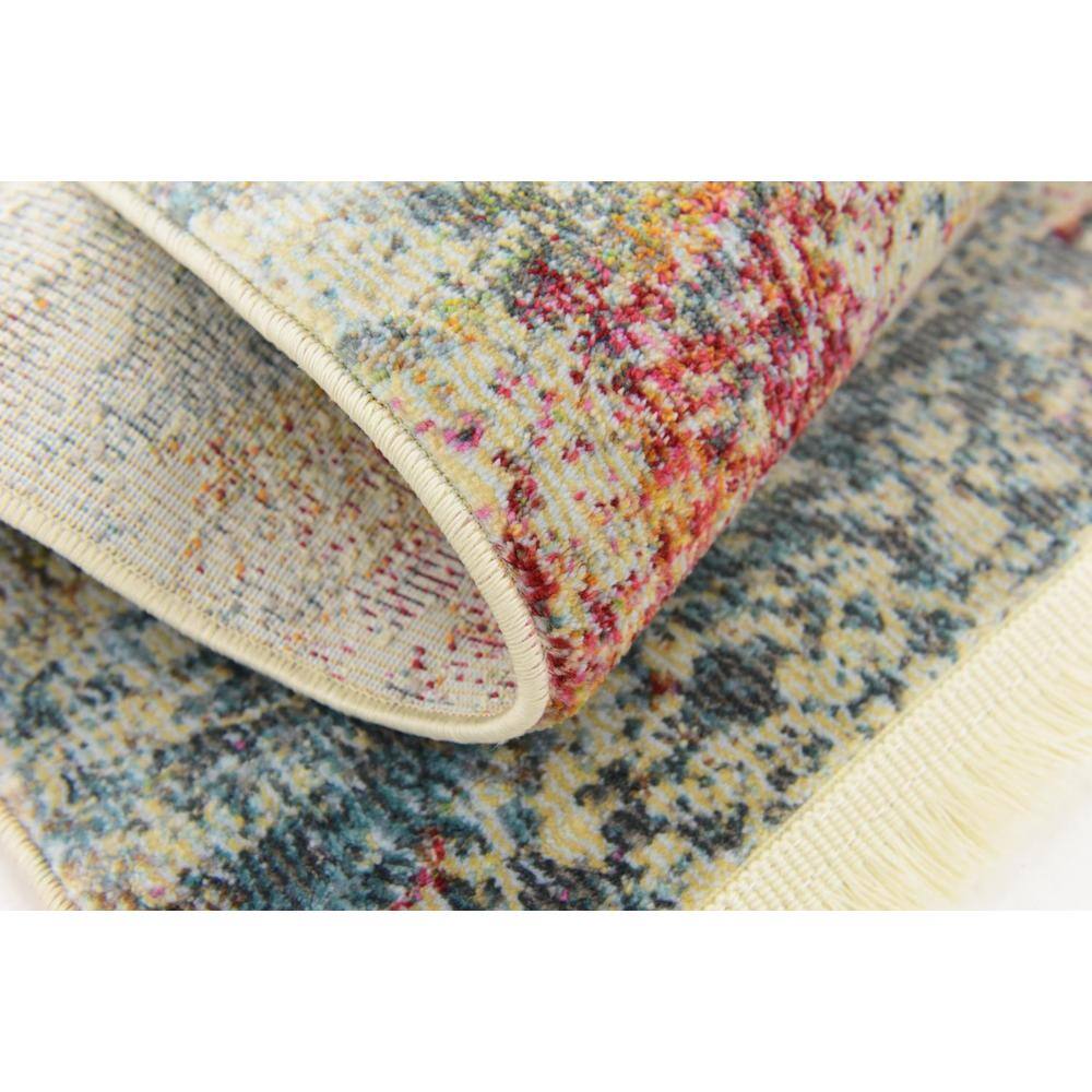 Ivory and Gray-Beige 8' x 10' Rectangular Easy-Care Synthetic Rug