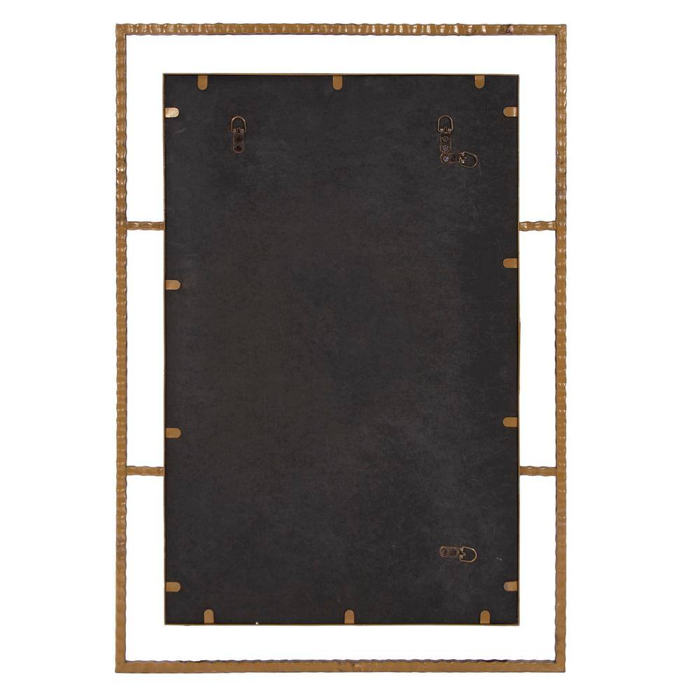 Gavin Antique Bronze Textured Iron Framed Wall Mirror 17"x27"