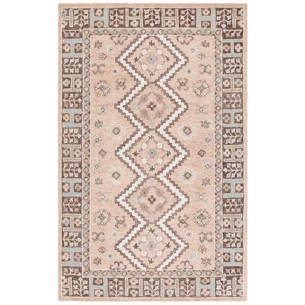 Aspen 5 ft. x 8 ft. Beige/Gray Tribal Area Rug