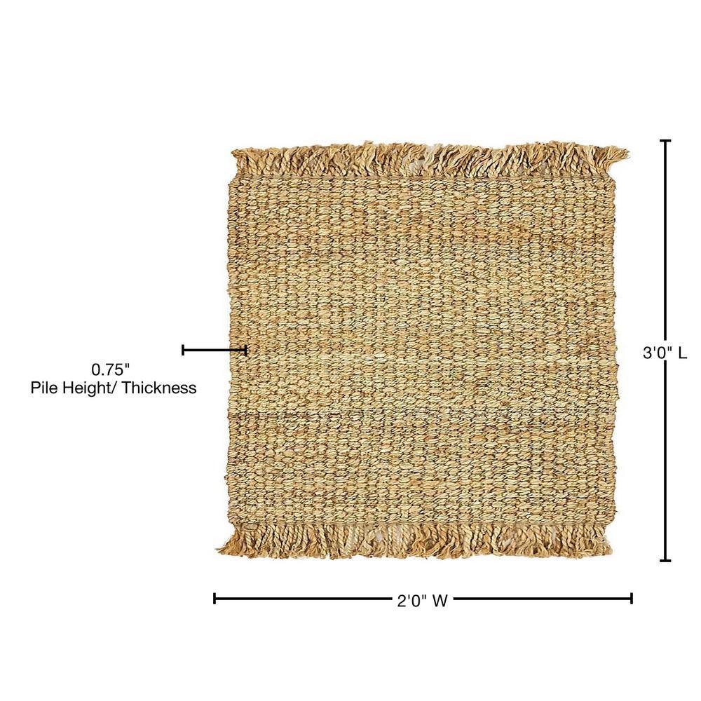 Handmade Chunky Jute Rectangular Natural Area Rug