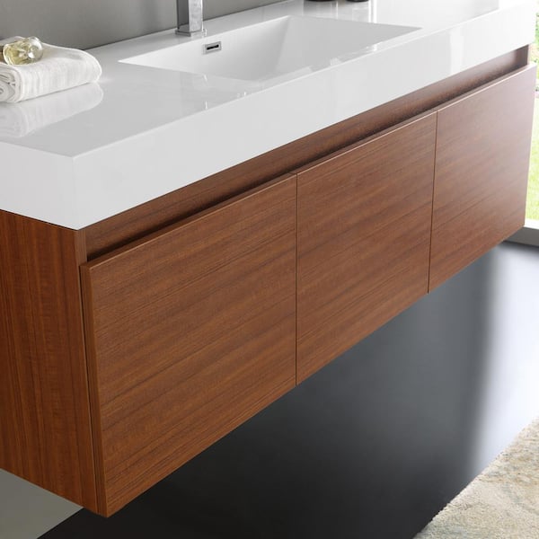 Fresca Livello 24 in. Teak Modern Bathroom Vanity with Medicine Cabinet