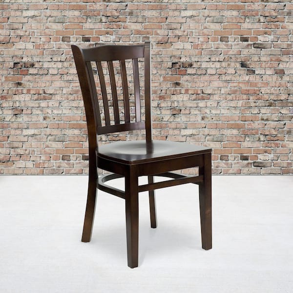 Hercules Walnut Wood Seat/Walnut Wood Frame Side Chair