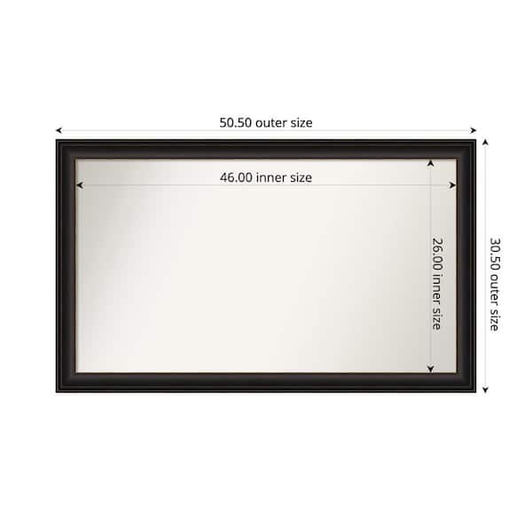 Amanti Art Trio Oil Rubbed Bronze 50.5 in. x 30.5 in. Custom Non-Beveled Recycled Polystyrene Framed Bathroom Vanity Wall Mirror