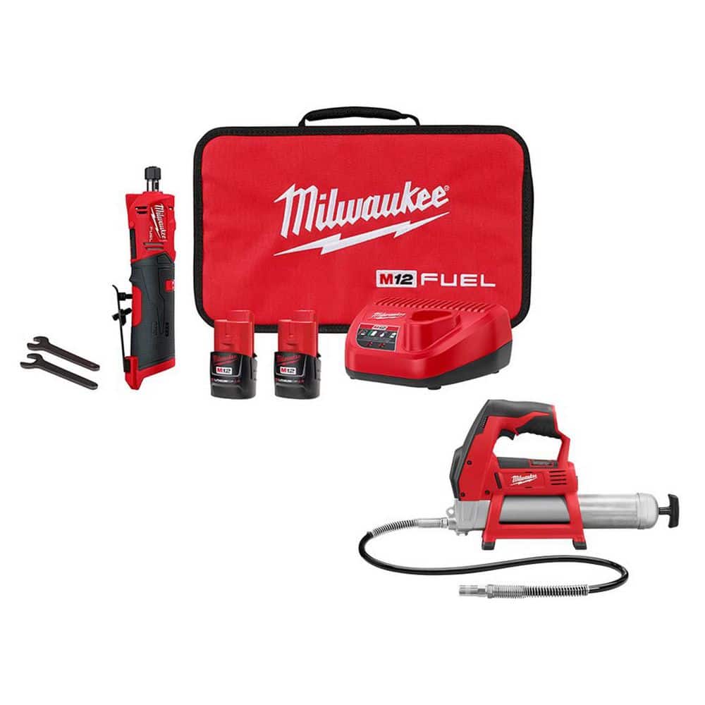 M12 FUEL 12V Lithium-Ion Brushless Cordless 1/4 in. Straight Die Grinder Kit with Grease Gun price history on PriceWatchPro