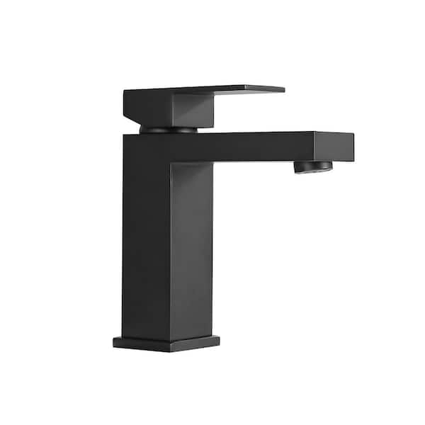Unbranded Single-Handle Single-Hole Bathroom Faucet in Matte Black
