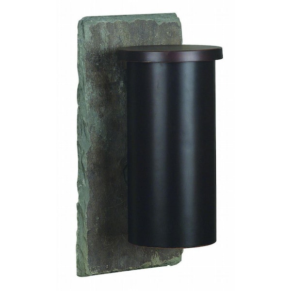 Kenroy Home Oakley 1-Light 16 in. Natural Slate Wall Lantern-DISCONTINUED