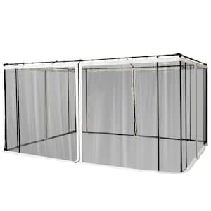 Replacement Mesh Mosquito Netting Screen Walls for 10 ft. x 13 ft. Patio Gazebo, 4-Panel Sidewalls with Zippers