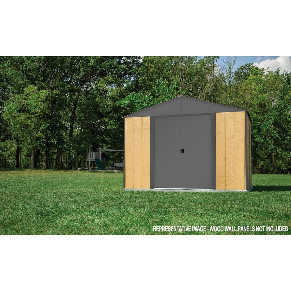 Gray Peak 8'x10' Steel-Wood Hybrid Outdoor Storage Shed Kit
