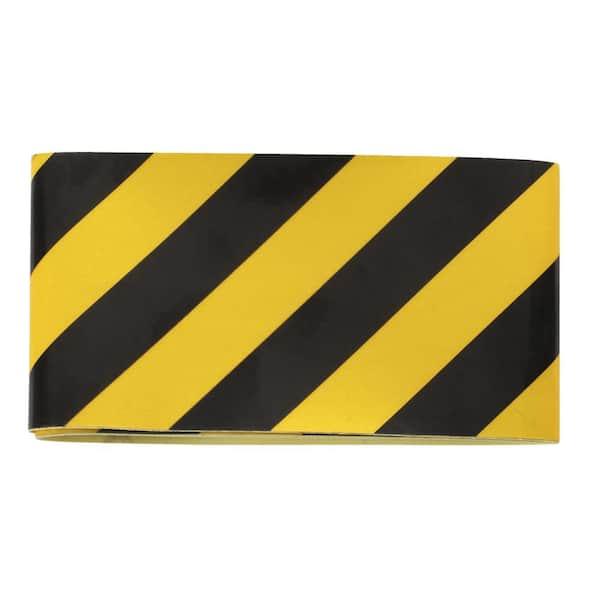 Reflective Yellow-on-Black Slash Symbol Label in 2 Sizes CS205194